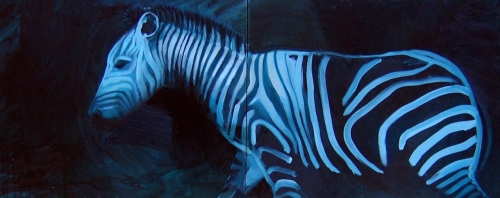 open details Zebra diptych